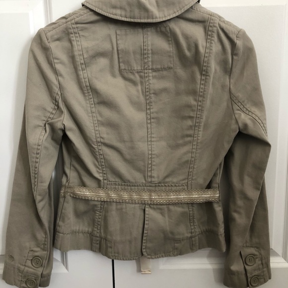 Aritzia Talula Khaki Blazer with Lace Ribbon Belt - Picture 6 of 6